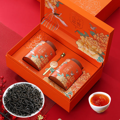 Floral Fragrance Lapsang Souchong Black Tea Strong Aroma Tea Leaves - 250g Gift Box |       Traditional smoking craft, pine wood aroma and floral sweetness