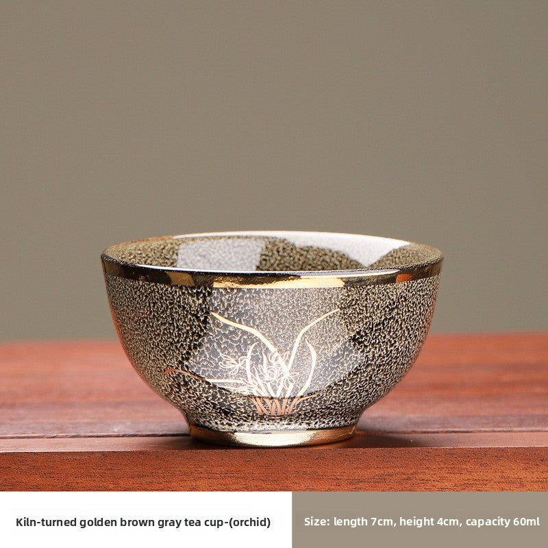Unique Kiln-Change Tea Cup, One-of-a-Kind Master Cup, Kung Fu Tea Set Single Bowl