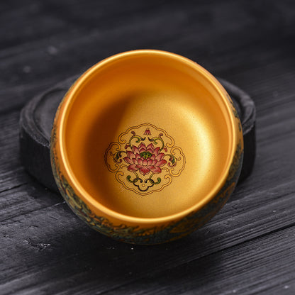 Eight Horses Picture Dragon King Cup Zen Meditation Cup Single Cup Master's Tasting Cup Ceramic Tea Set