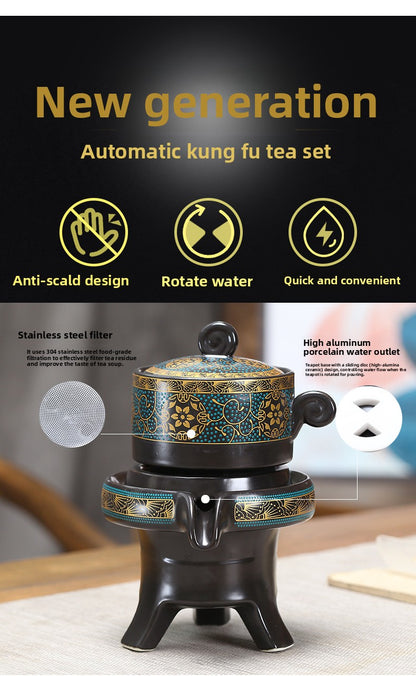 Fortune Rotating Water Outlet Wisteria Tea Set