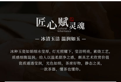 [Warm and Jade-like] Ice Type Master Cup Single Cup Kung Fu Tea Set Special