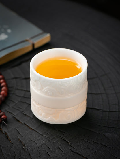[Warm and Jade-like] Ice Type Master Cup Single Cup Kung Fu Tea Set Special